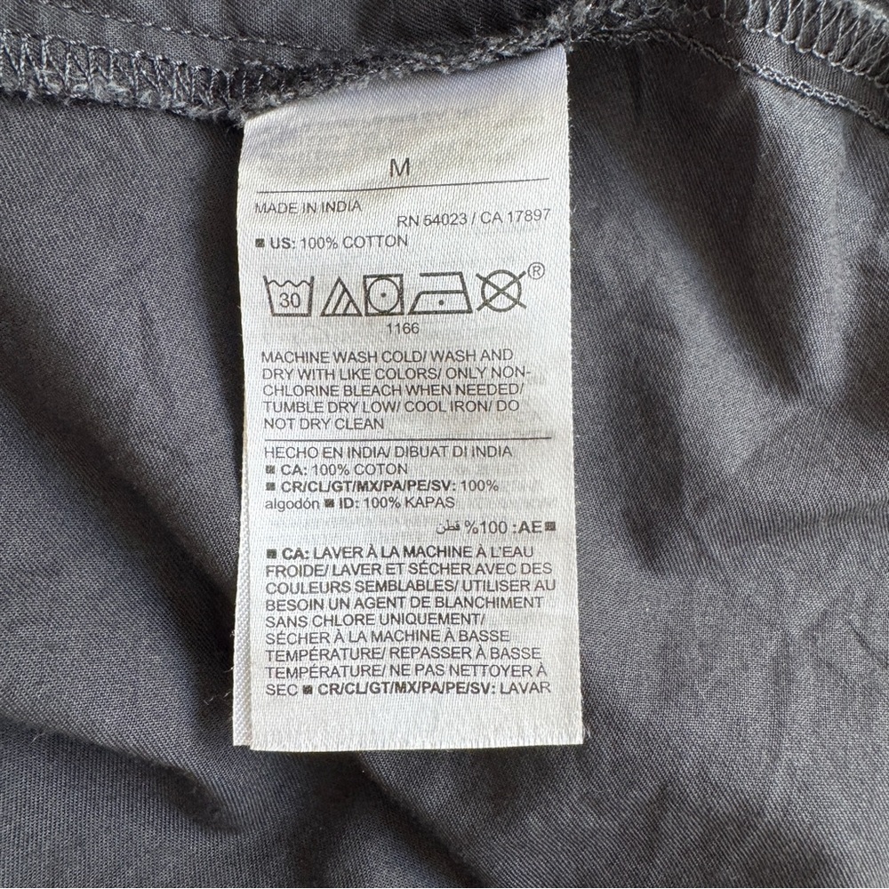 Old Navy Women's Smocked Babydoll Cami Swing Top Size M Gray Charcoal Cotton - Picture 11 of 13